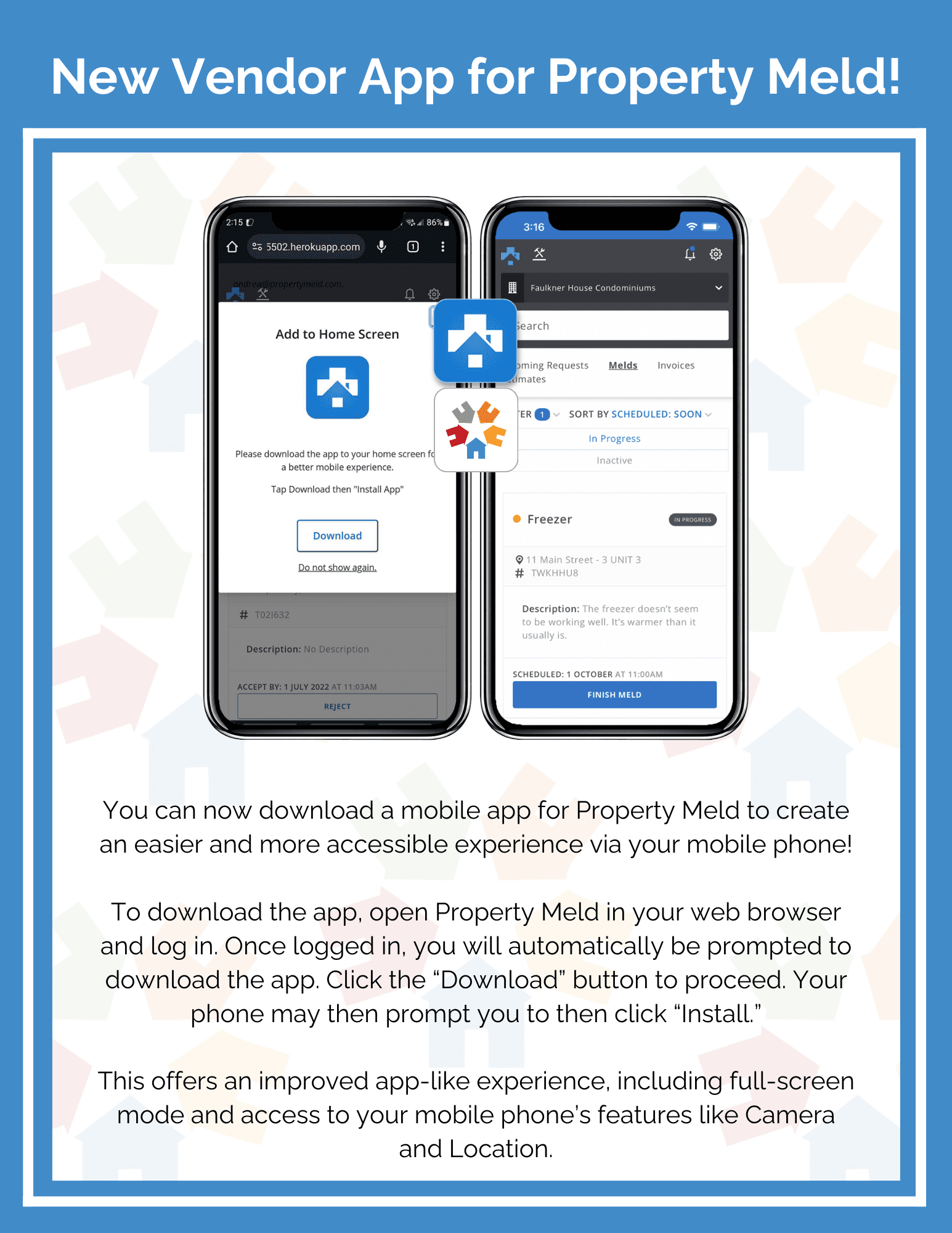 New Vendor App for Property Meld! New Vendor App for Property Meld!